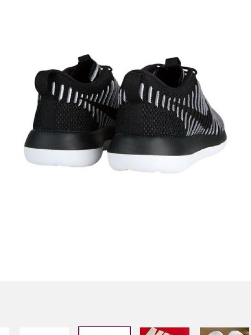 Nike Black and White Knit Slip-On Sneakers